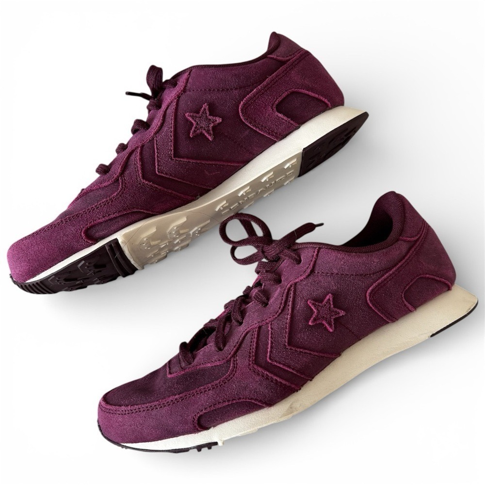 Converse 84 Thunderbolt Ox Women Suede Sneakers Dark‎ Sangria Burgundy Maroon